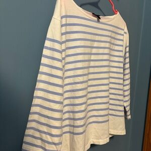 3/4 length striped top